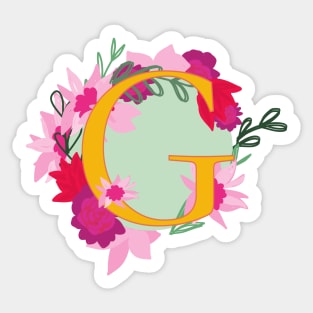 Monogram G, Personalized Initial Sticker